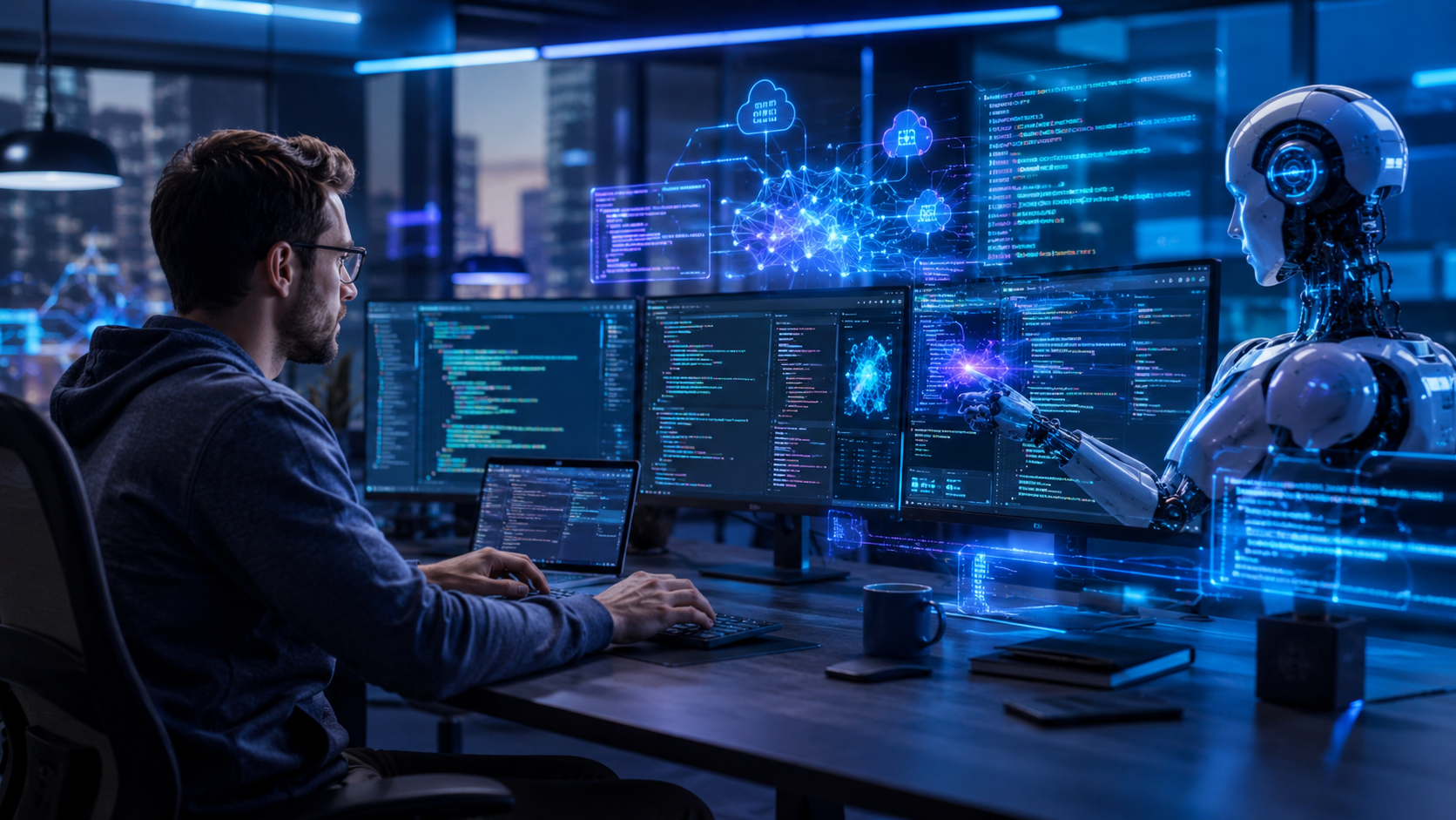 AI-powered code generation helping software developers build applications faster