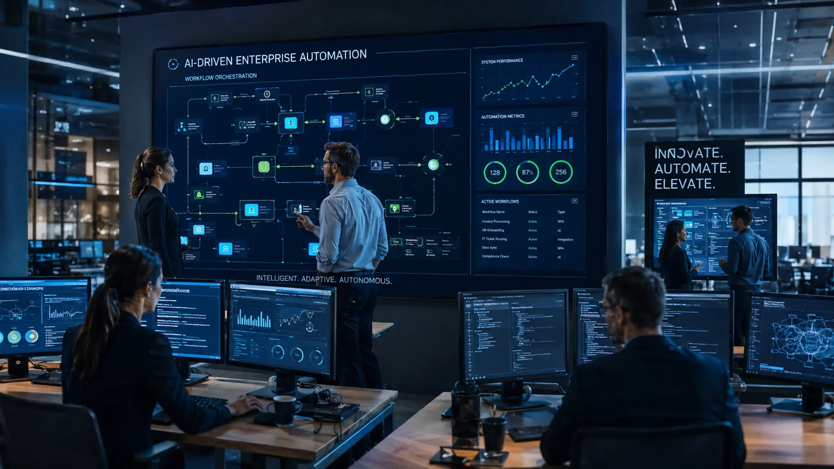 Enterprise leaders comparing AI and cloud technology platforms