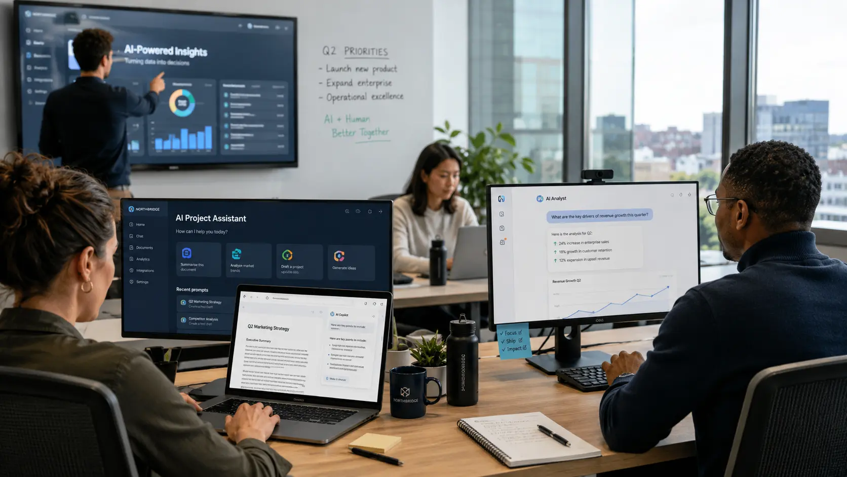 Microsoft AI ecosystem powering enterprise growth through cloud computing, cybersecurity, Azure infrastructure, and AI automation in 2026