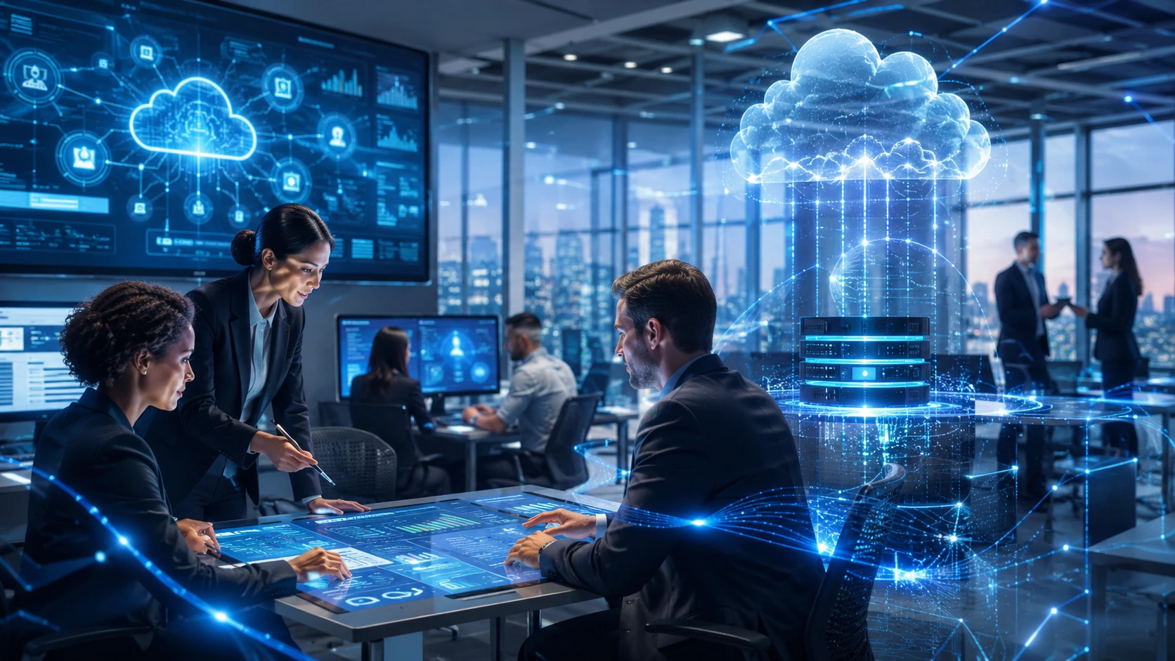 Salesforce technology ecosystem featuring CRM software, artificial intelligence, cloud computing, business analytics, and enterprise digital transformation in the USA