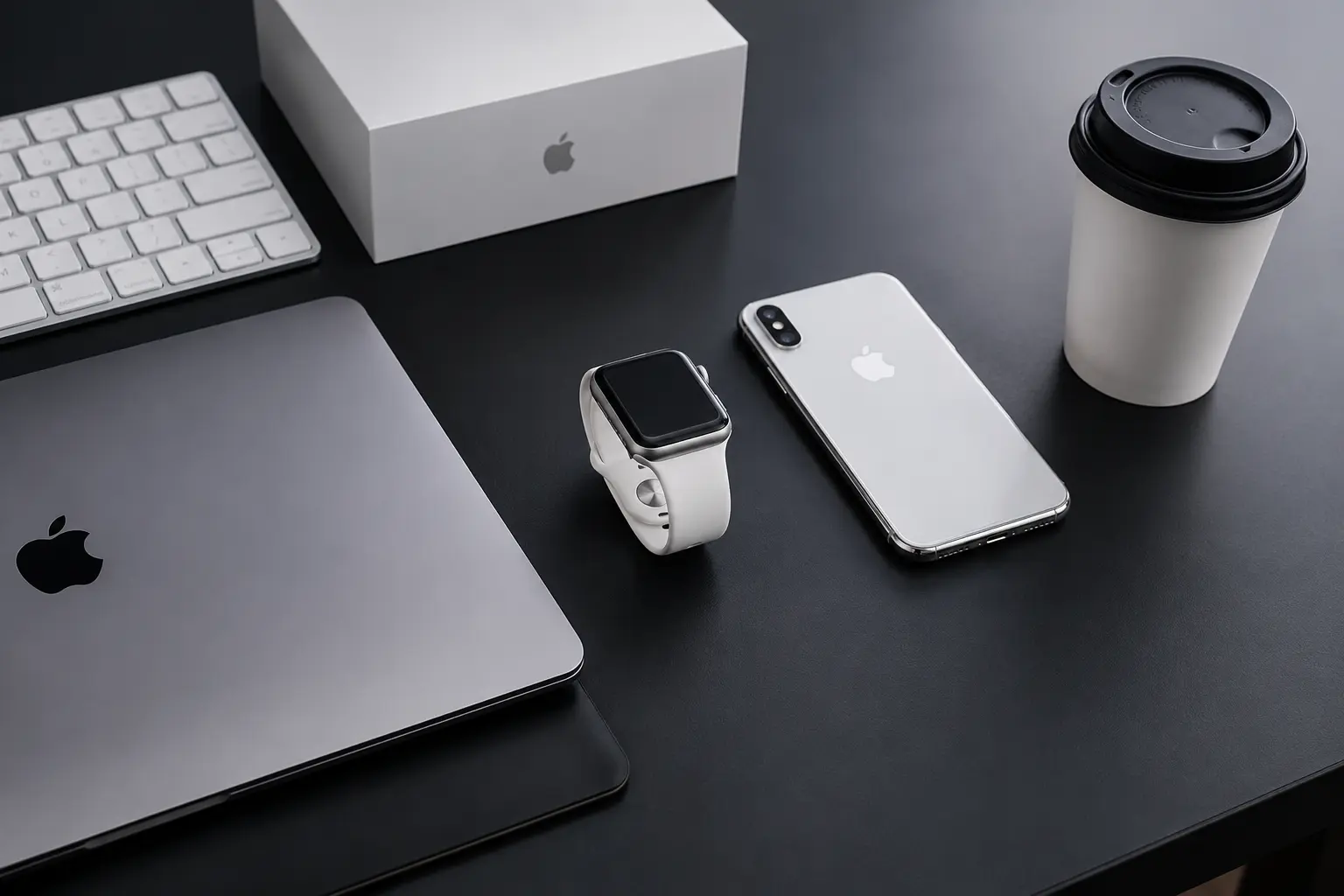 Apple ecosystem featuring AI-powered devices, software platforms, cloud services, and digital technology solutions for modern users and businesses