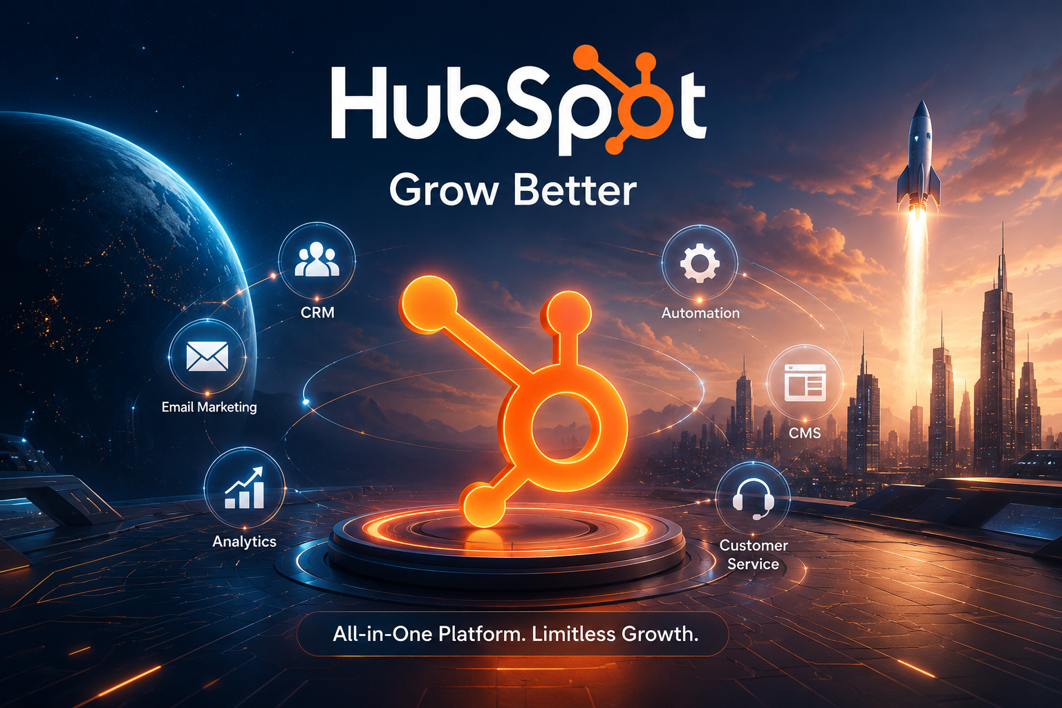 HubSpot CRM platform featuring marketing automation, sales software, artificial intelligence, and customer relationship management for U.S. businesses.