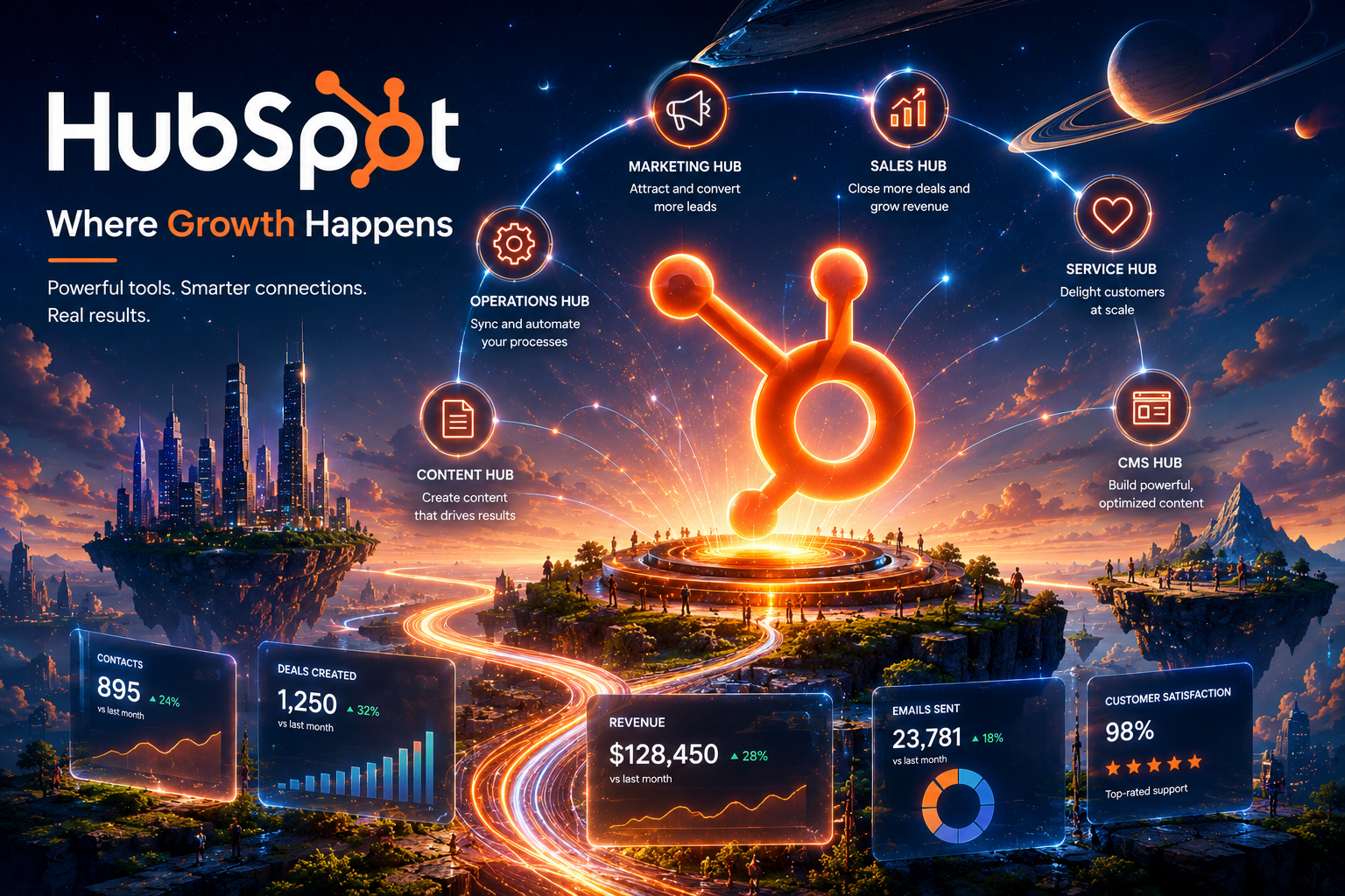 HubSpot CRM platform featuring marketing automation, sales software, artificial intelligence, and customer relationship management for U.S. businesses.