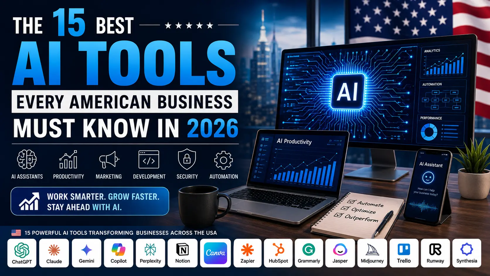 15 best AI tools for American businesses in 2026