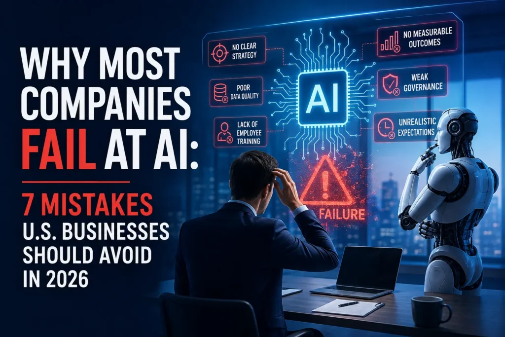 Why Most Companies Fail at AI: 7 Mistakes U.S. Businesses Should Avoid in 2026