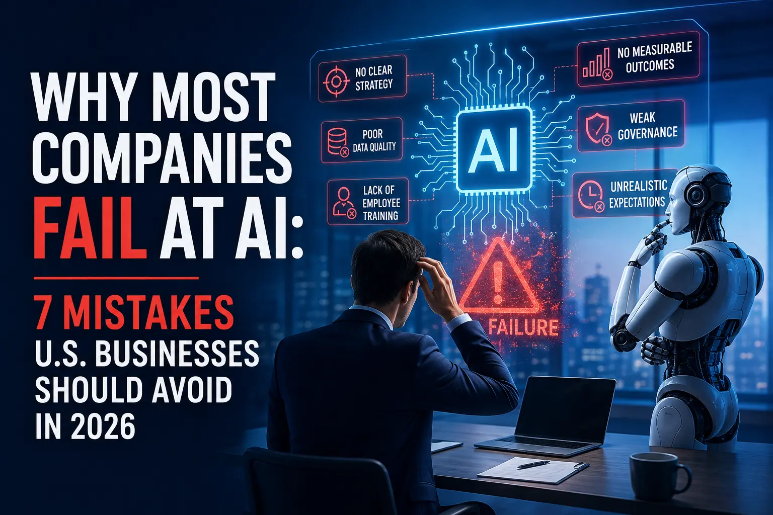 AI business strategy and common mistakes U.S. companies should avoid in 2026